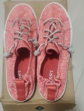 Sperry Coral Marbled Slip-On Sneakers